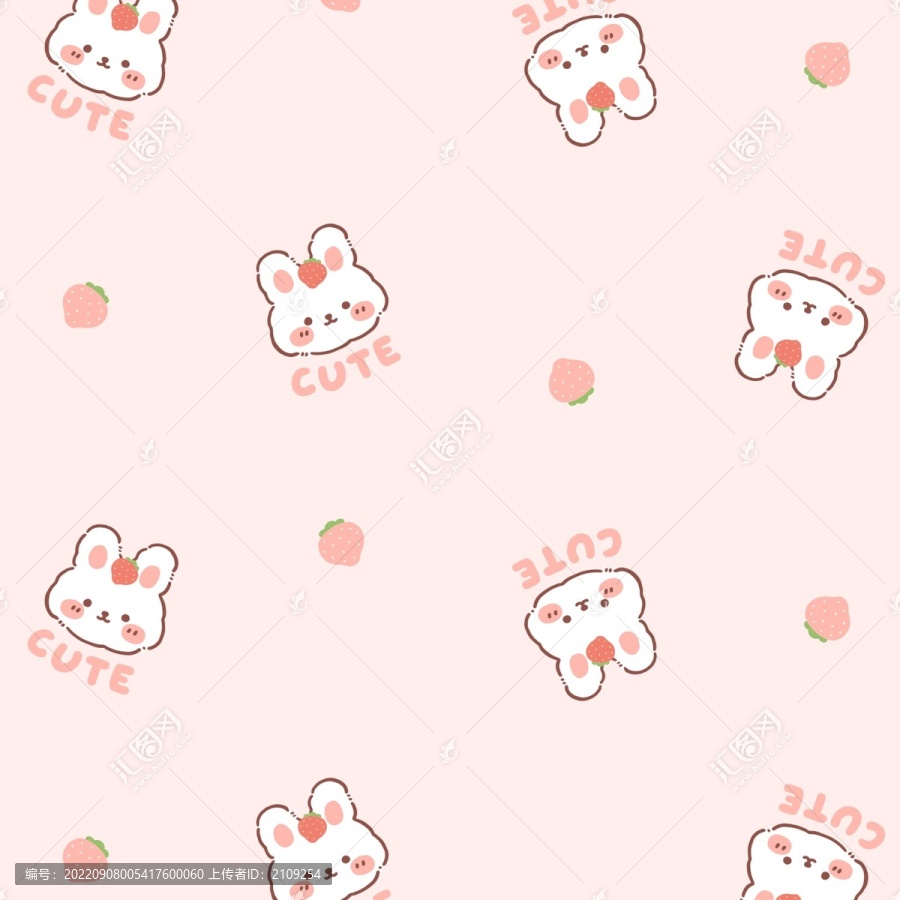 卡通圖案兔子無縫