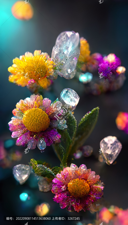 多彩雛菊花