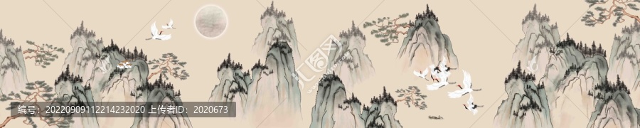 巨幅古典山水畫(huà)