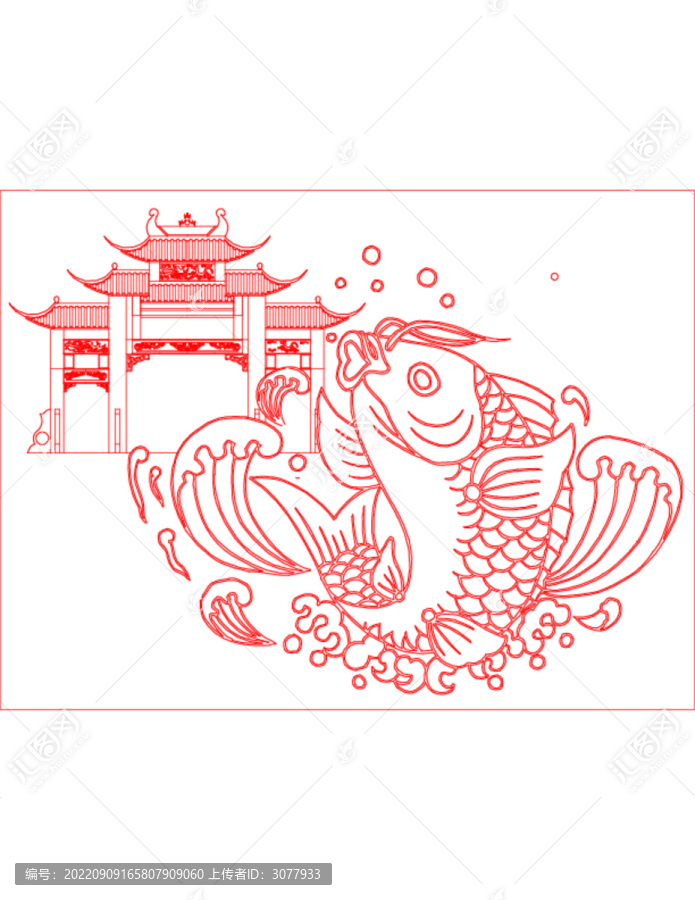 錦鯉魚跳龍門