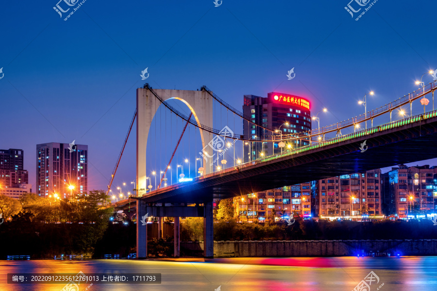 中国广西柳州柳江城市夜景