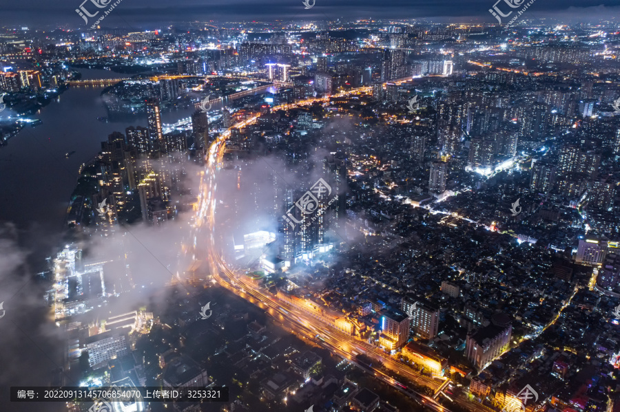 广州荔湾沙面夜景