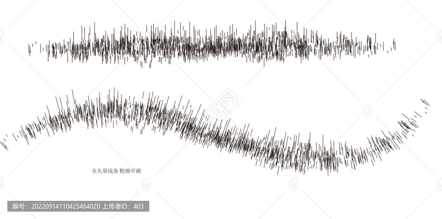 弯曲艺术声波线条