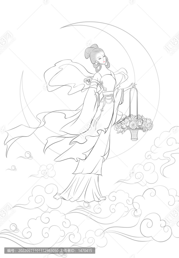 仙女線稿