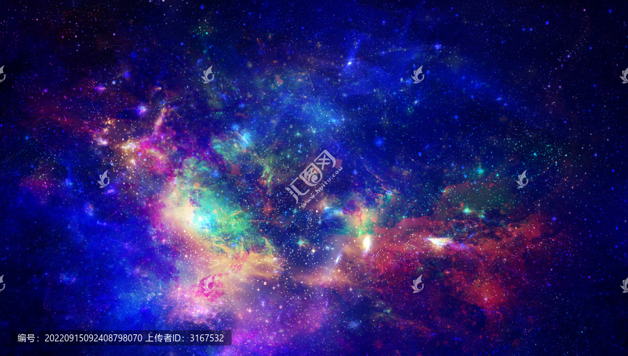 藍(lán)色絢麗星空