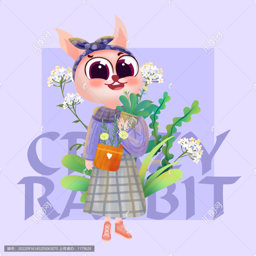 田園風(fēng)兔妹妹插畫