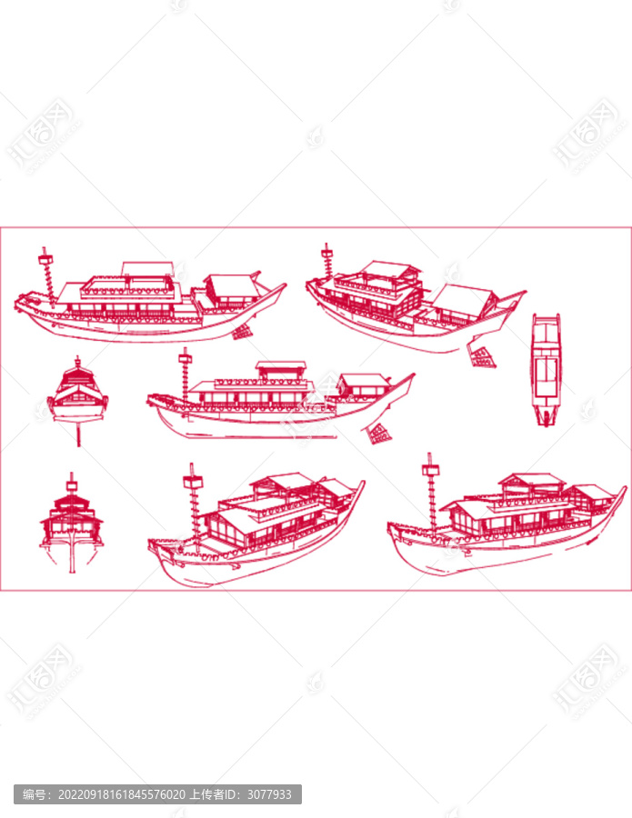 雙層木龍船