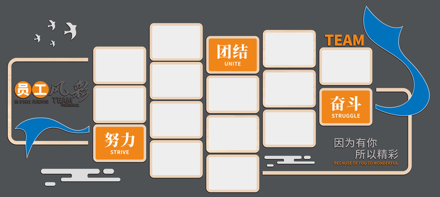 企業員工團隊風采照片文化墻