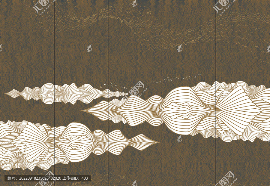 金色藝術(shù)禪意壁畫背景墻