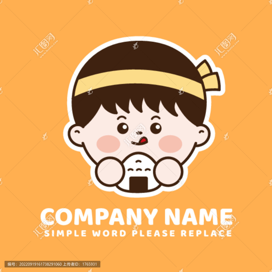 壽司飯團(tuán)店卡通LOGO