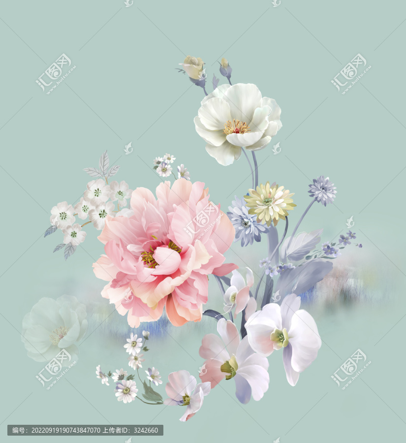 中式花卉