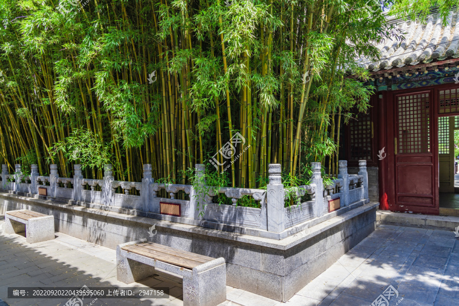 北京门头沟区潭柘寺景区风光