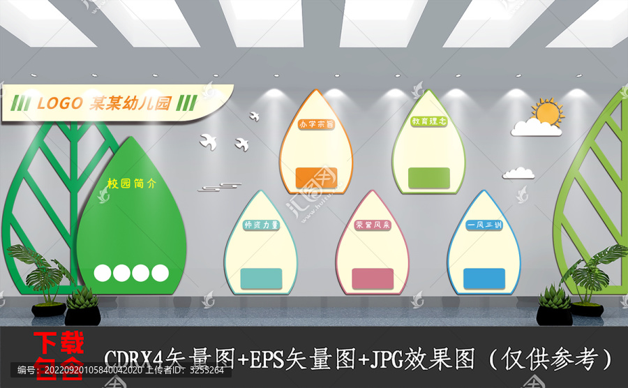 小清新幼兒園簡介文化墻