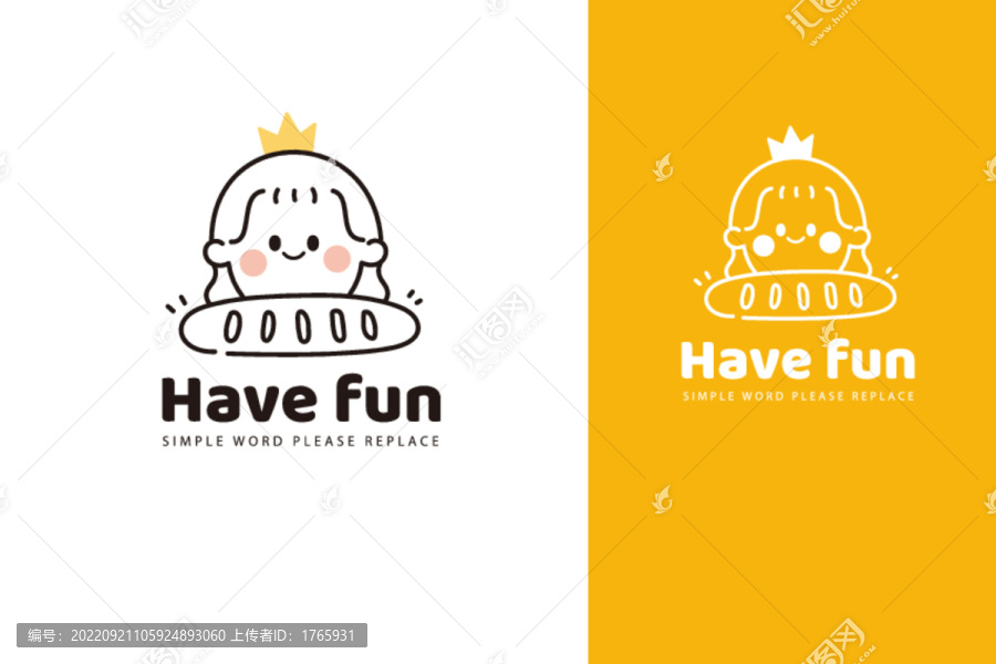 可愛卡通面包烘焙LOGO