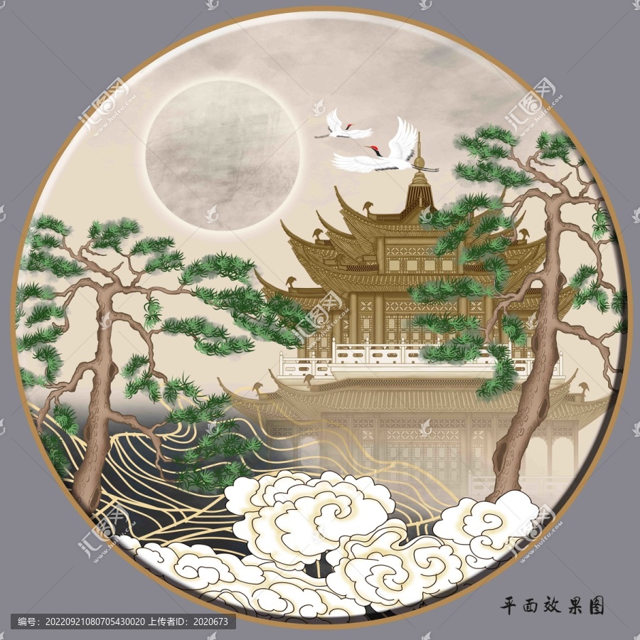 新中式祥云閣樓