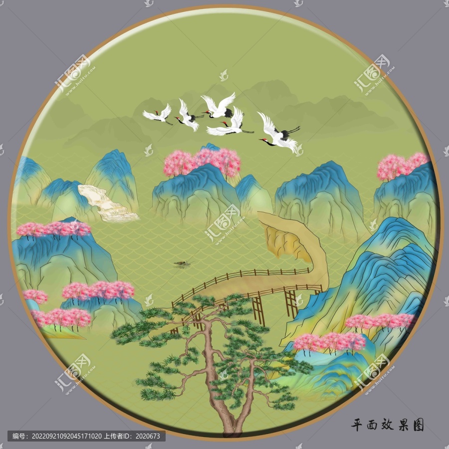 輕奢國(guó)潮山水畫