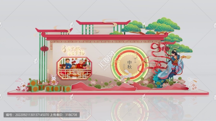 商業(yè)中秋節(jié)DP點美陳效果圖