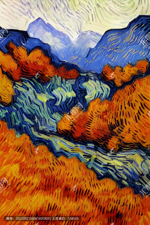秋天的山谷梵高油画