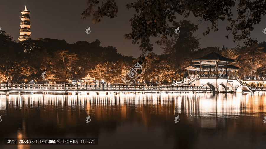 惠州西湖夜景风光