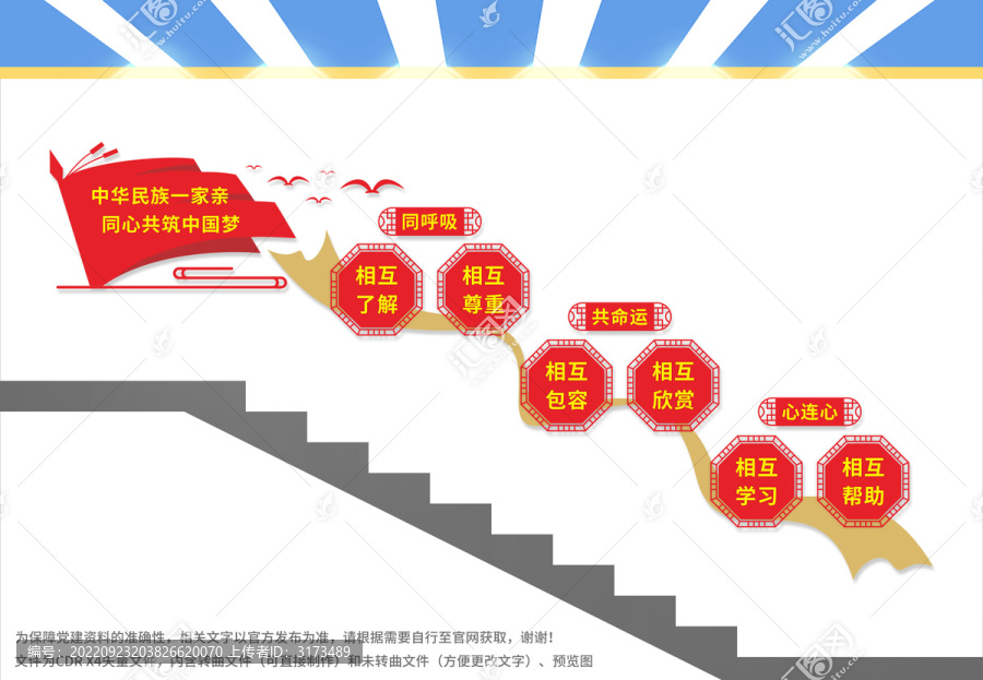 民族團(tuán)結(jié)樓梯文化墻