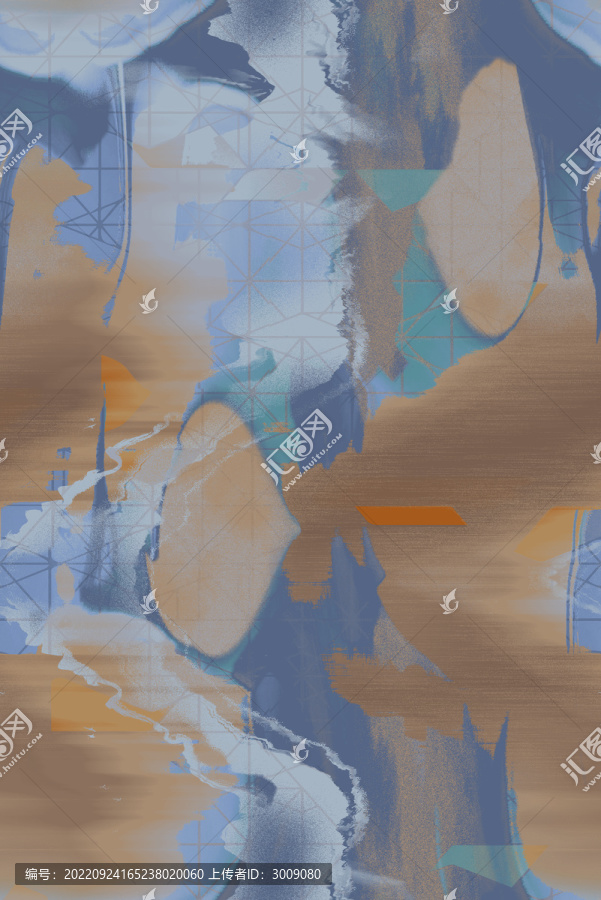 水墨滿鋪分色地毯圖案