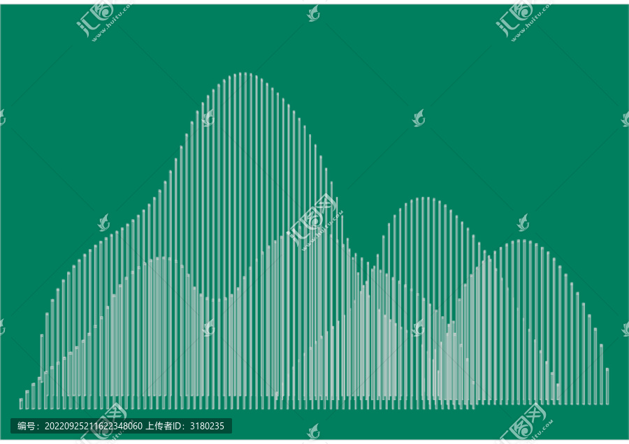 抽象山峰线条