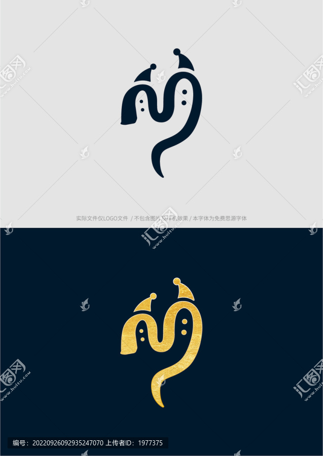 M圣誕老人logo商標標志