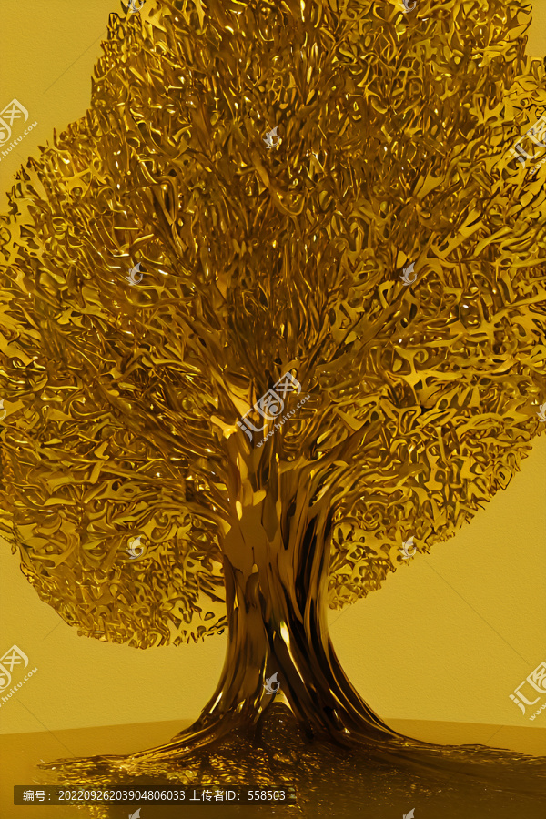 黄金树发财树装饰画