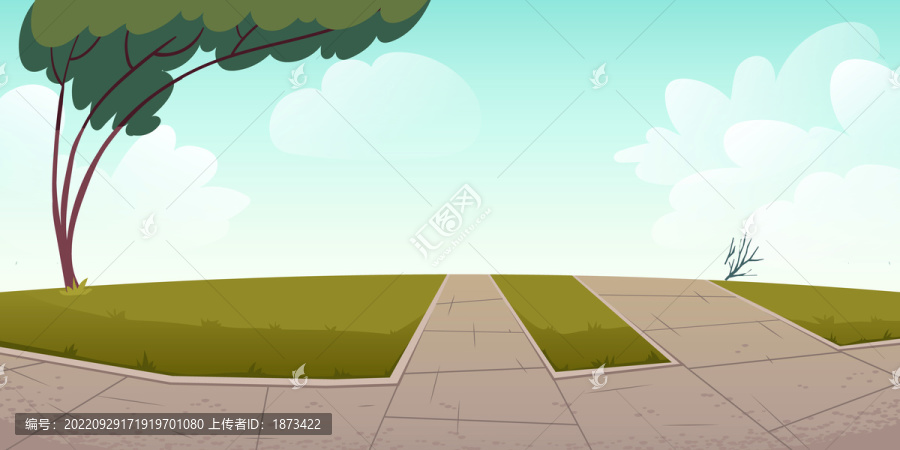 空曠草皮插圖