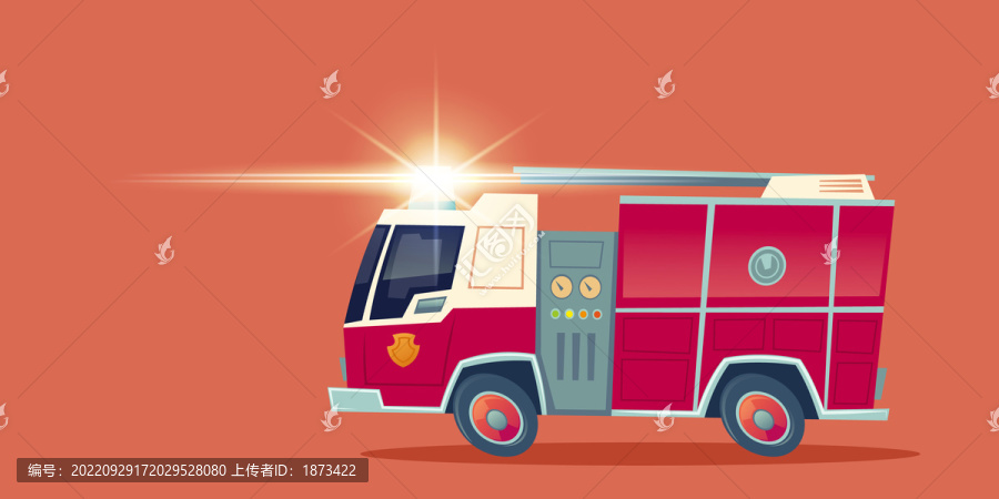 救火英雄消防車插圖