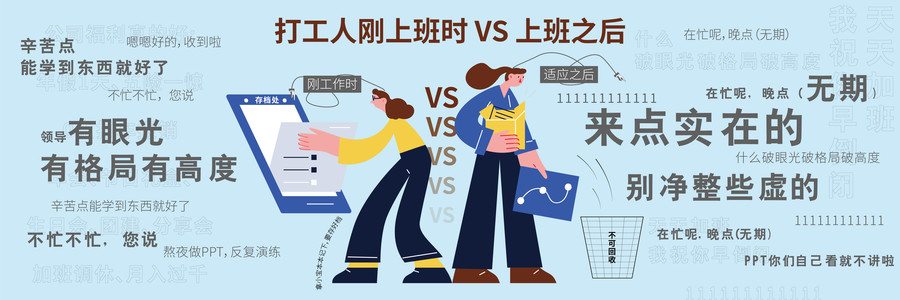 打工人剛上班時與適應之后