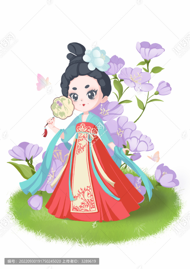 仕女與月見草