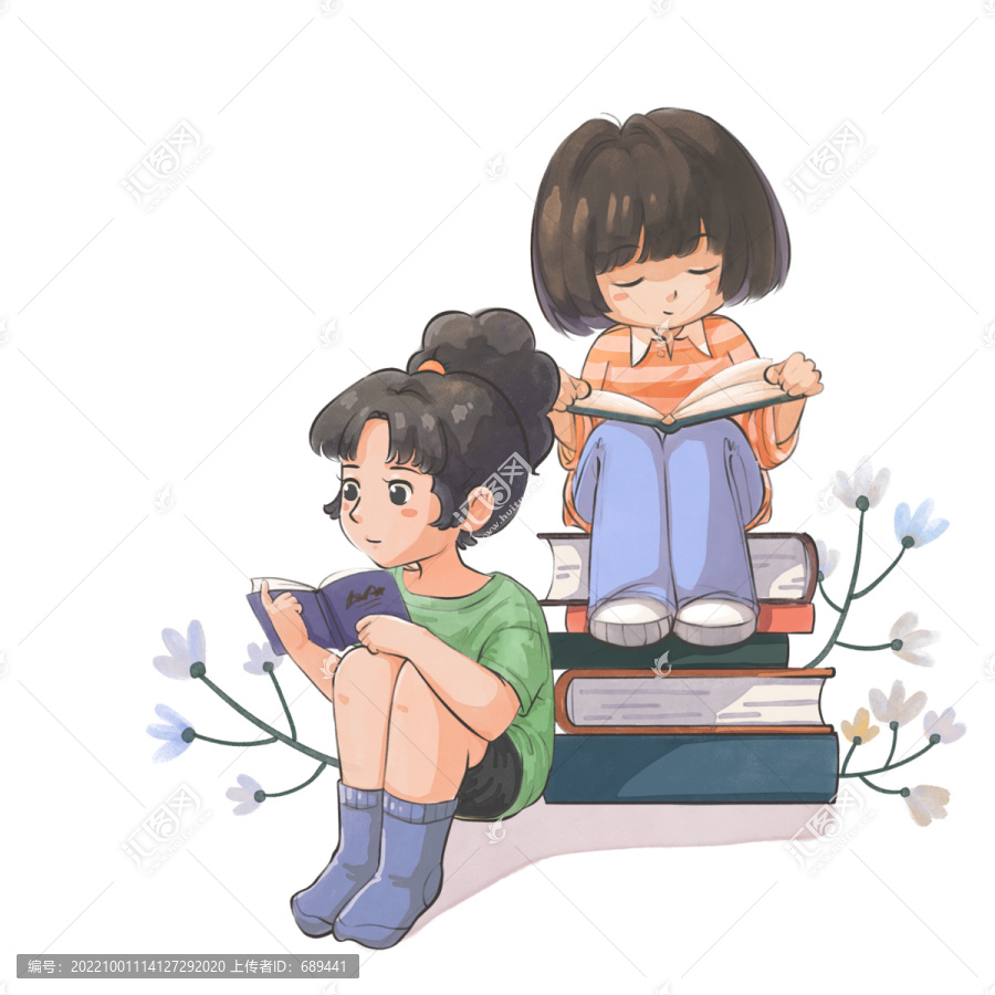 看書的女孩