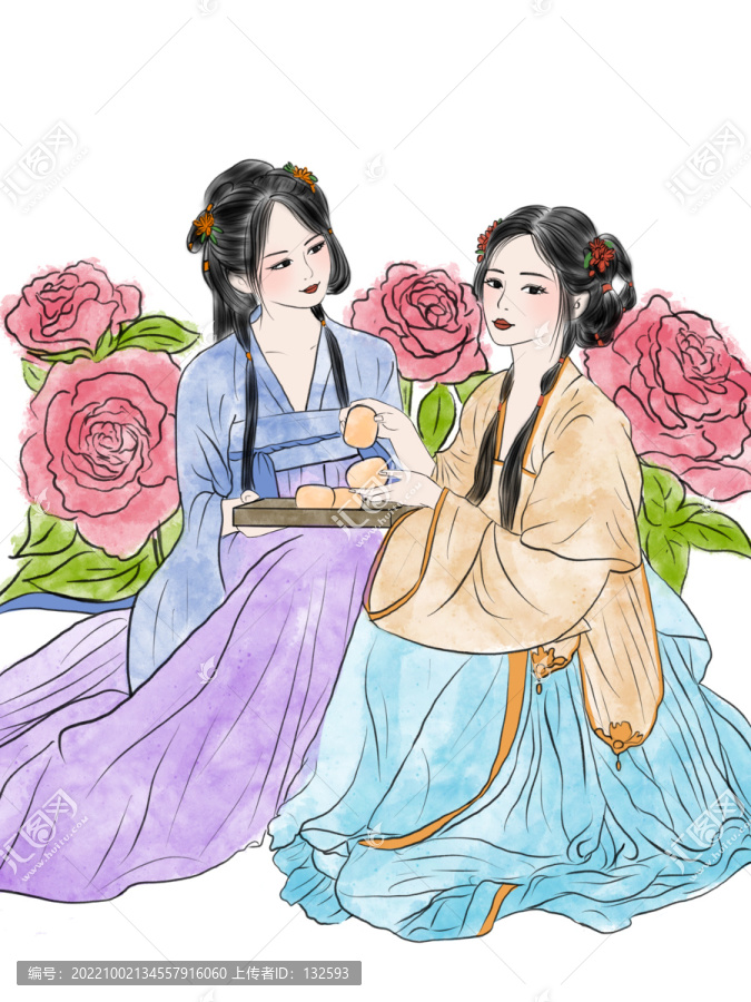 鮮花餅插畫