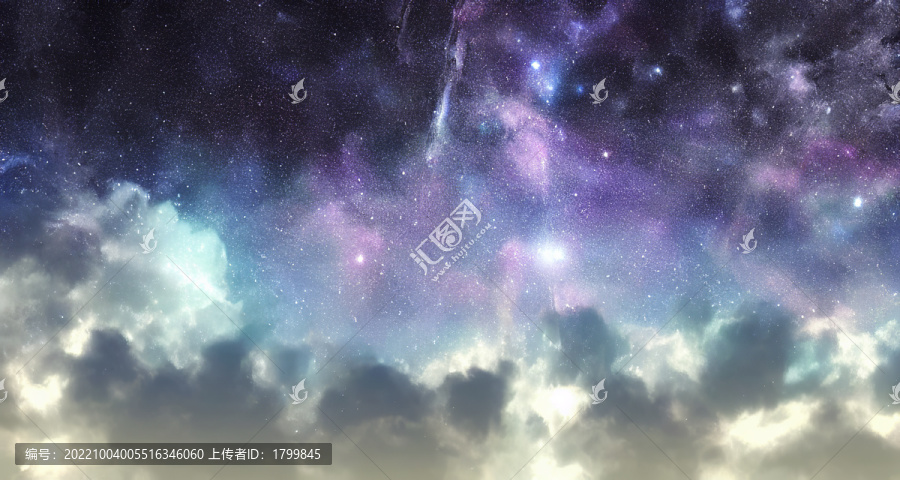 星空星云夢幻天空背景墻壁畫