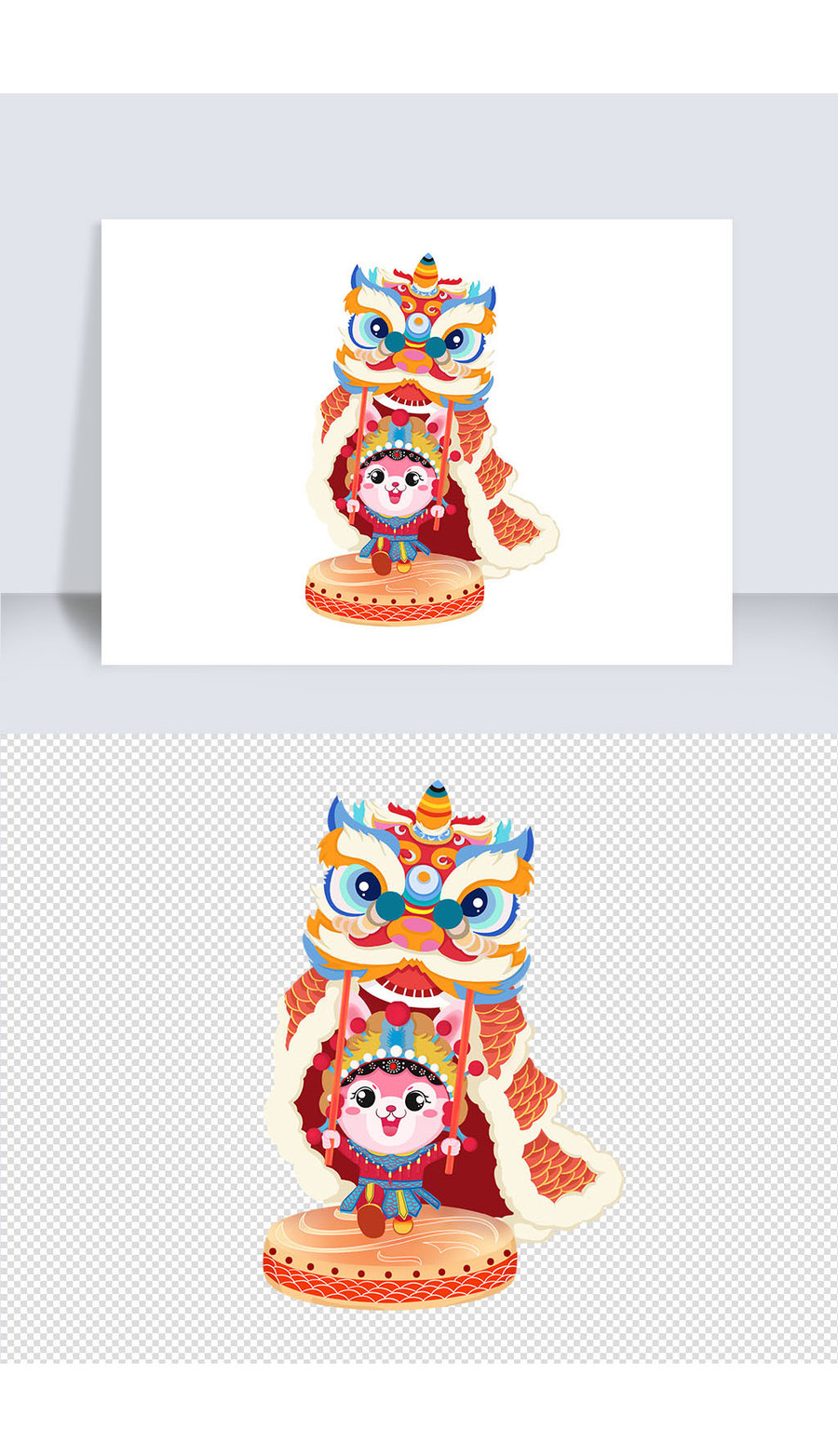 兔子舞獅醒師京劇兔年元素