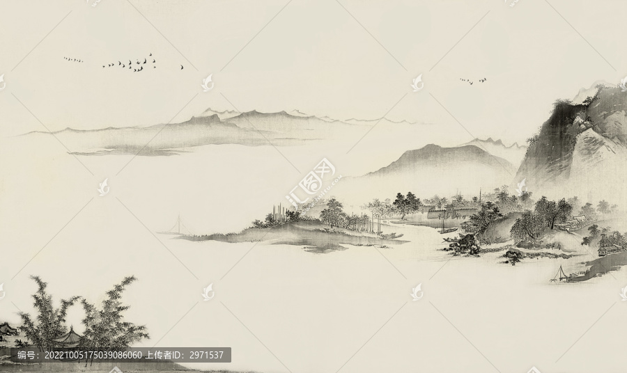 水墨山水背景