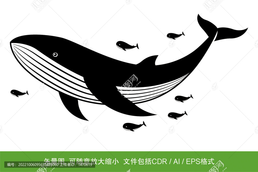 鯨魚矢量圖墻面刻圖移門圖案