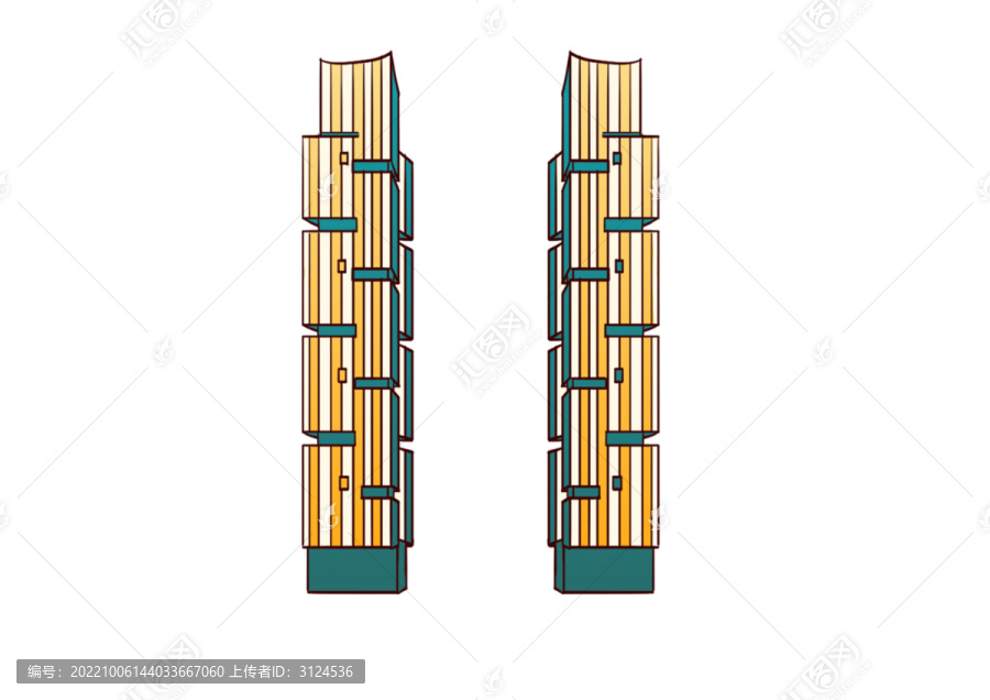 鄭州地標(biāo)建筑免摳綠地雙子塔