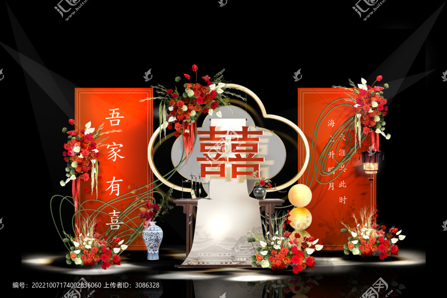 中式婚禮效果圖