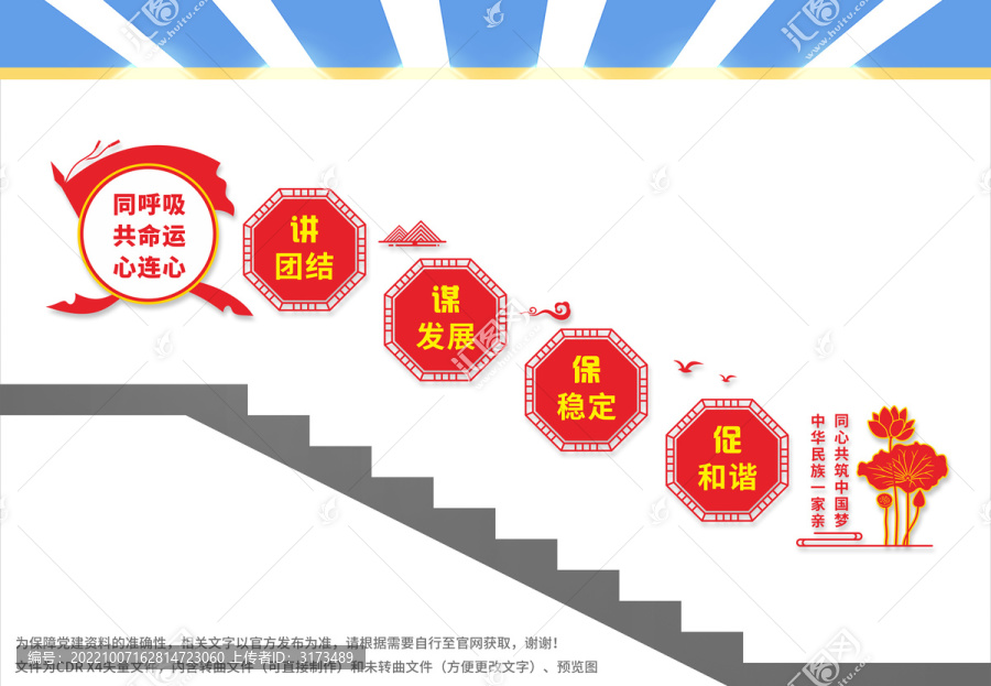 民族團結樓梯標語