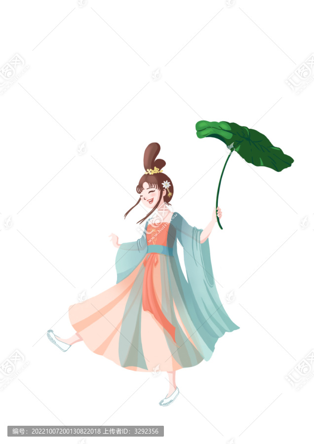 踩水小女孩
