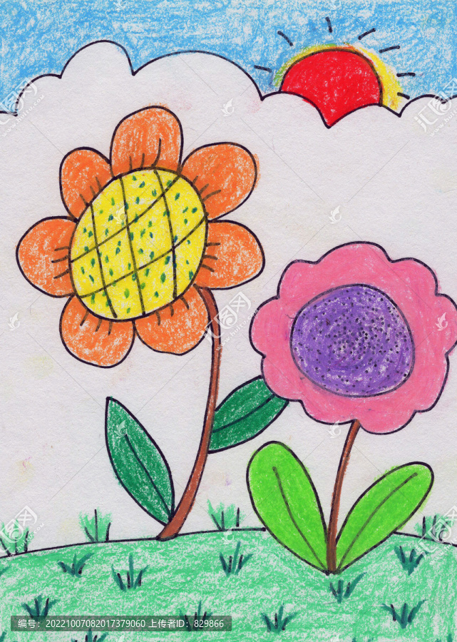 兒童插畫小花