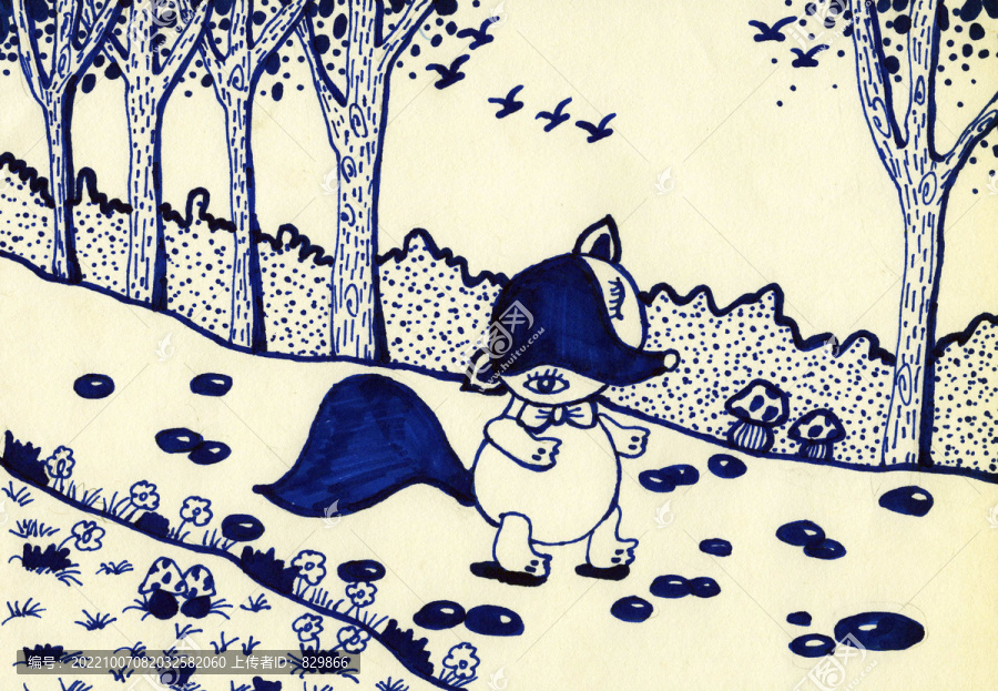 兒童插畫小狐貍