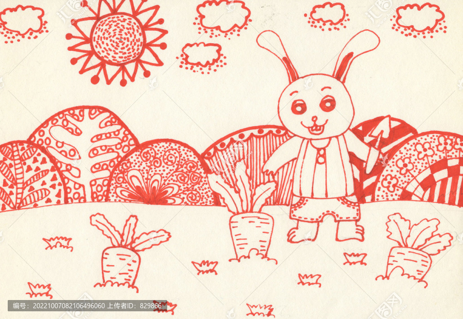 儿童插画小兔子