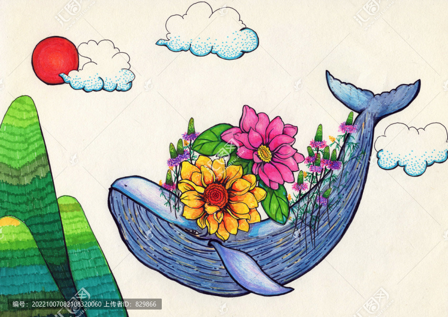 兒童插畫大魚