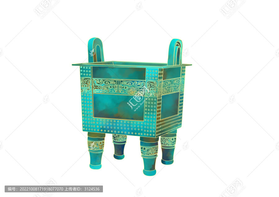 河南博物館青銅器文物杜嶺方鼎
