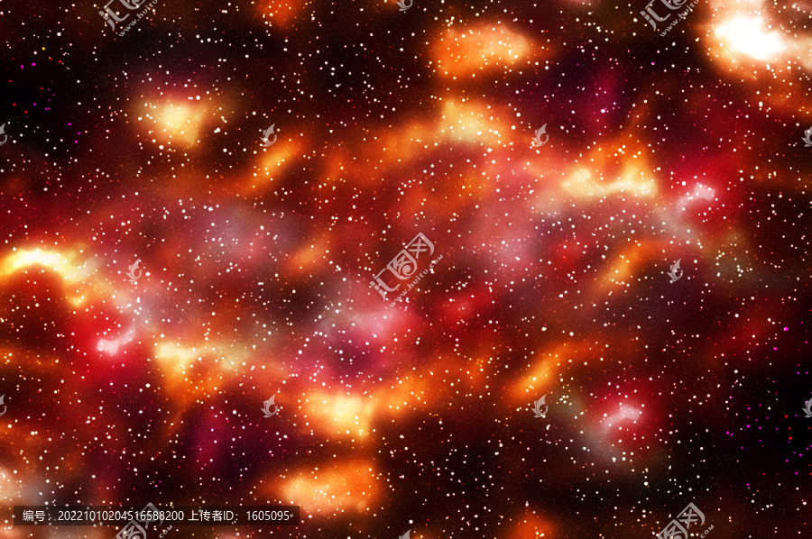 紅色科幻星空