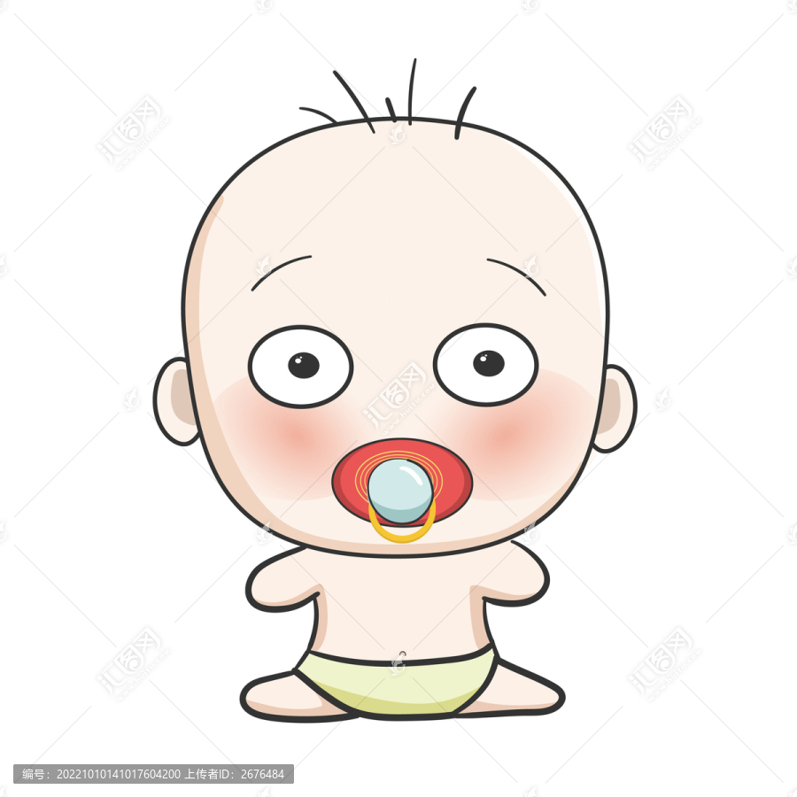 吸奶嘴可愛嬰兒