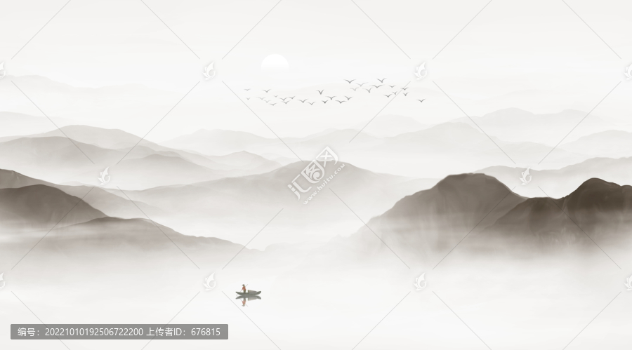 中式山水圖